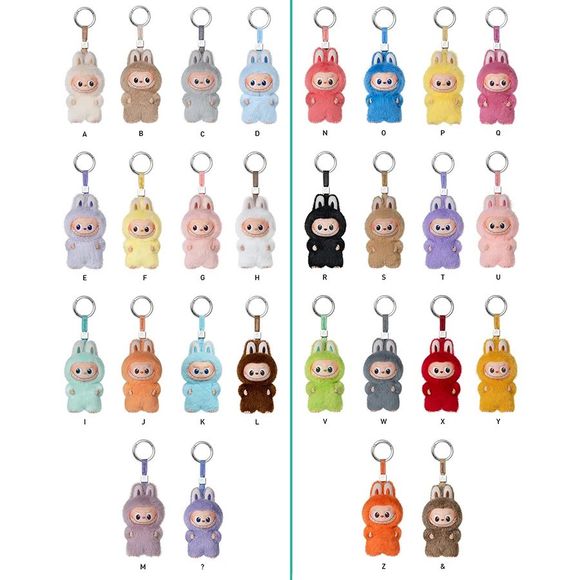 POP MART Labubu V4 The Monsters Pin For Love Alphabet Plush Pendant - Letter Z